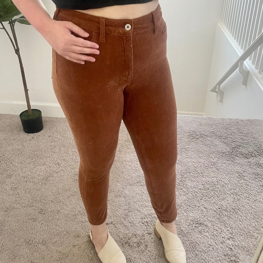 Pilcro The Letterpress High-Rise Skinny Hipster Hippie Boho Hip Corduroy Pants